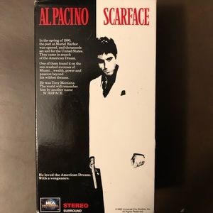 Vintage Scarface Movie, on VHS tapes